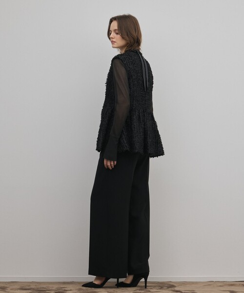 GRACE CONTINENTAL(グレースコンチネンタル)の「トリアセワイドパンツ(その他パンツ・レディース・ベージュ/ブラック・38/36)」の12枚目の写真