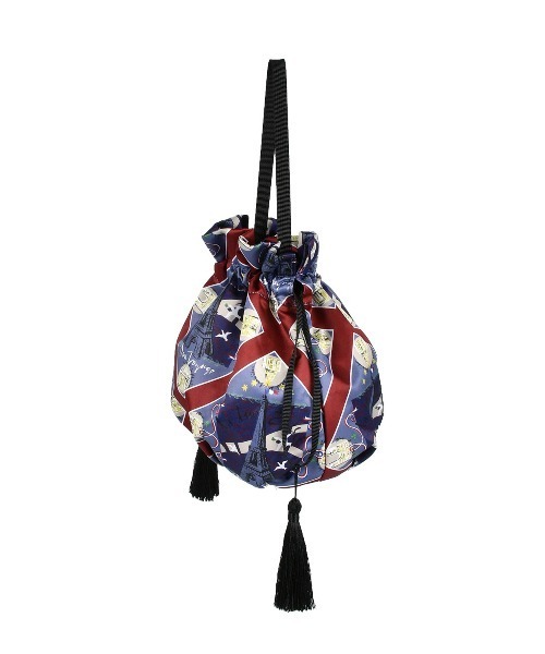 KEITA MARUYAMA（ケイタマルヤマ）の「KNOT-Ti 巾着バッグ（Paris）（ショルダーバッグ・レディース・ネイビー・FREE）」の4枚目の写真