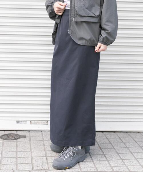 EKAL（エカル）の「SOLOTEX タイトスカート（スカート・レディース・ネイビー/ブラック・ONE）」の4枚目の写真