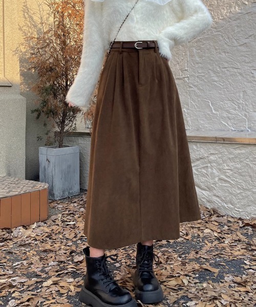 Flugge(フラッジー)の「ハイウエストAラインミディスカート(スカート・レディース・ブラック/ブラウン・MEDIUM/LARGE)」の12枚目の写真