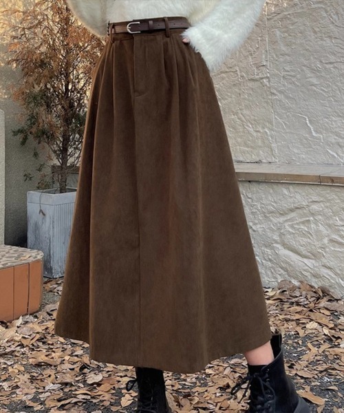 Flugge(フラッジー)の「ハイウエストAラインミディスカート(スカート・レディース・ブラック/ブラウン・MEDIUM/LARGE)」の14枚目の写真