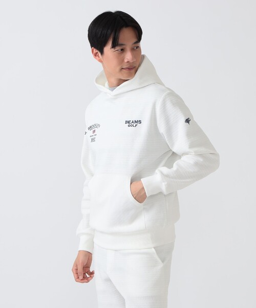 BEAMS GOLF(ビームスゴルフ)の「PURPLE LABEL / BROOKLYN ニット パーカー(パーカー・メンズ・ネイビー/ホワイト・XL/M/L/S)」の5枚目の写真