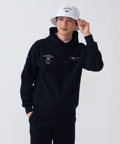 BEAMS GOLF(ビームスゴルフ)の「PURPLE LABEL / BROOKLYN ニット パーカー(パーカー・メンズ・ネイビー/ホワイト・XL/M/L/S)」の8枚目の写真