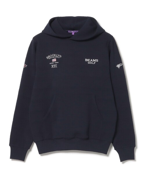 BEAMS GOLF(ビームスゴルフ)の「PURPLE LABEL / BROOKLYN ニット パーカー(パーカー・メンズ・ネイビー/ホワイト・XL/M/L/S)」の18枚目の写真