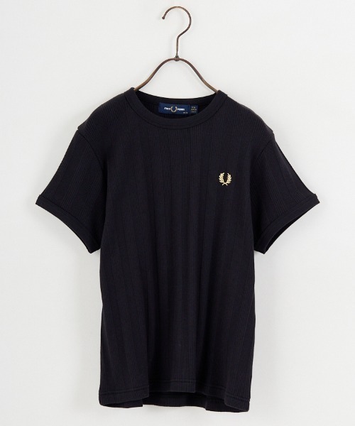 FRED PERRY 別注　ランダムリブリンガーTシャツ FRED PERRY（フレッドペリー） tシャツ 別注 ランダムリブ ワン