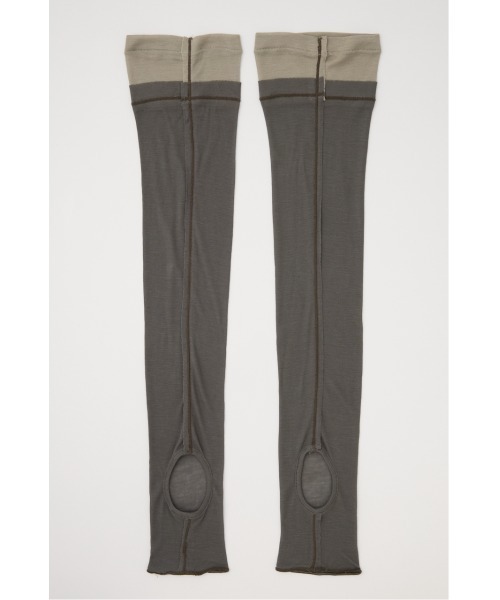 SLY（スライ）の「LAYERED SHEER SOCKS レイヤード シアー ソックス（ソックス/靴下・レディース・グレー/ライトベージュ・FREE）」の3枚目の写真