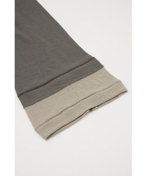 SLY（スライ）の「LAYERED SHEER SOCKS レイヤード シアー ソックス（ソックス/靴下・レディース・グレー/ライトベージュ・FREE）」の4枚目の写真