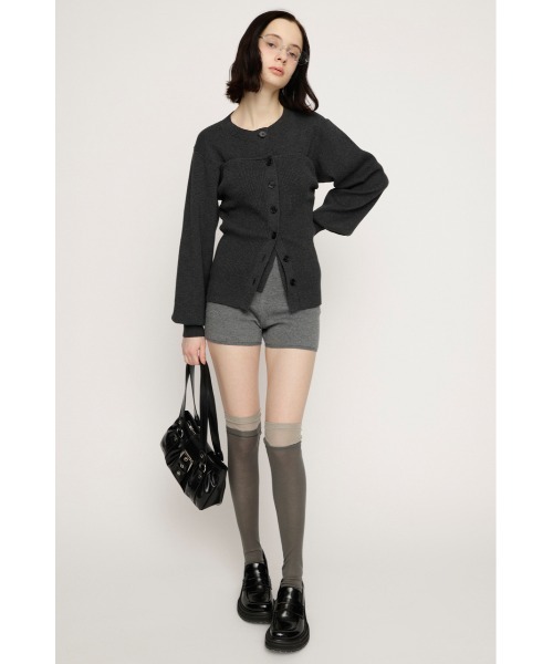 SLY（スライ）の「LAYERED SHEER SOCKS レイヤード シアー ソックス（ソックス/靴下・レディース・グレー/ライトベージュ・FREE）」の8枚目の写真