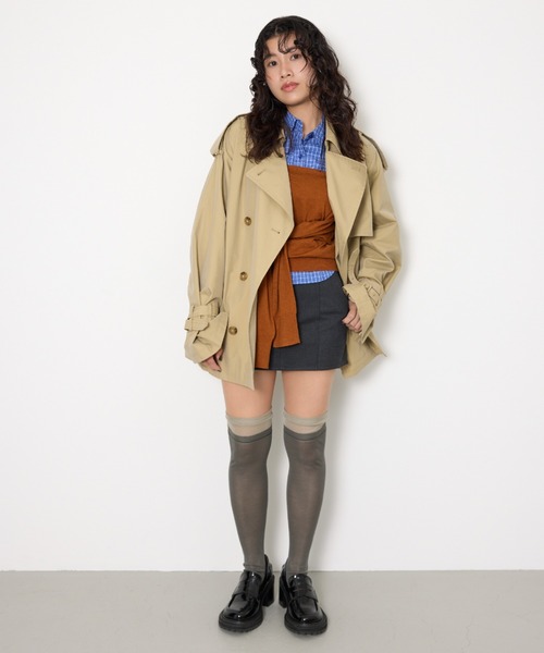 SLY（スライ）の「LAYERED SHEER SOCKS レイヤード シアー ソックス（ソックス/靴下・レディース・グレー/ライトベージュ・FREE）」の15枚目の写真