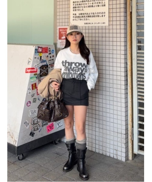 SLY(スライ)の「LAYERED SHEER SOCKS レイヤード シアー ソックス(ソックス/靴下・レディース・グレー/ライトベージュ・FREE)」の3枚目の写真