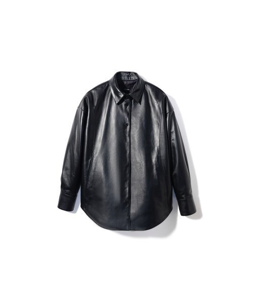 ANDROS(アンドロス)の「Overfit Shirts Jacket- Black(ライダースジャケット・レディース・その他・FREE)」の2枚目の写真