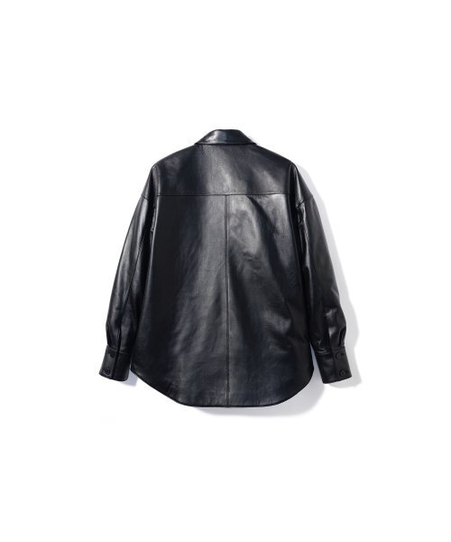 ANDROS(アンドロス)の「Overfit Shirts Jacket- Black(ライダースジャケット・レディース・その他・FREE)」の3枚目の写真