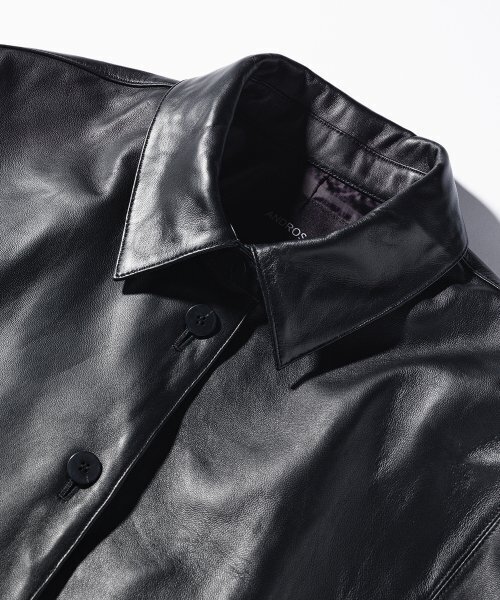 ANDROS(アンドロス)の「Overfit Shirts Jacket- Black(ライダースジャケット・レディース・その他・FREE)」の4枚目の写真