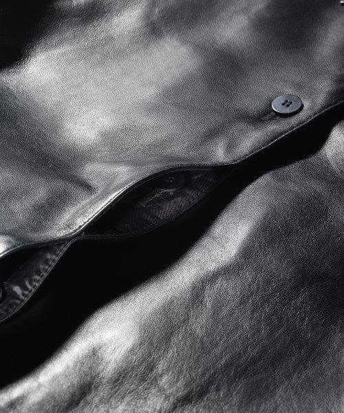 ANDROS(アンドロス)の「Overfit Shirts Jacket- Black(ライダースジャケット・レディース・その他・FREE)」の5枚目の写真