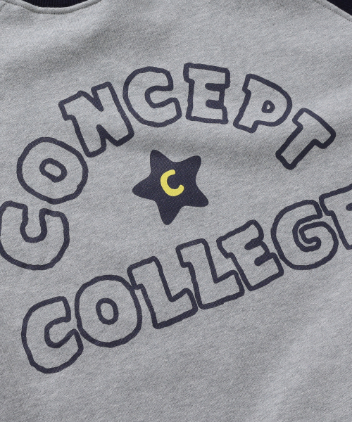CONCEPTCOLLEGE（コンセプトカレッジ）の「ハンドロゴラグランスウェットシャツ_グレー/ネイビー [女性用]（スウェット・レディース・グレー・SMALL/MEDIUM）」の3枚目の写真