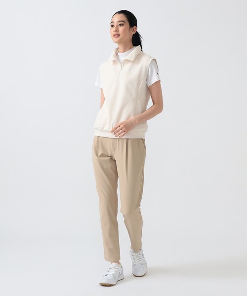 BEAMS GOLF(ビームスゴルフ)の「PURPLE LABEL / ツイル ハーフジップ ベスト(ベスト・レディース・オフホワイト/グリーン・LARGE/MEDIUM/SMALL)」の21枚目の写真