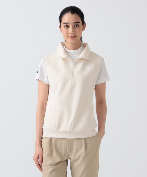 BEAMS GOLF(ビームスゴルフ)の「PURPLE LABEL / ツイル ハーフジップ ベスト(ベスト・レディース・オフホワイト/グリーン・LARGE/MEDIUM/SMALL)」の19枚目の写真
