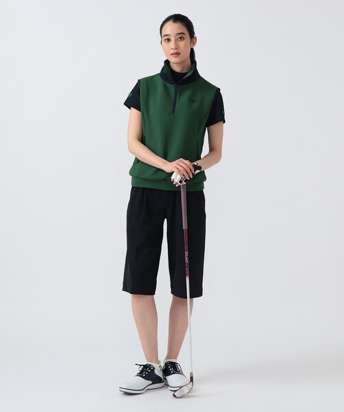 BEAMS GOLF(ビームスゴルフ)の「PURPLE LABEL / ツイル ハーフジップ ベスト(ベスト・レディース・オフホワイト/グリーン・LARGE/MEDIUM/SMALL)」の8枚目の写真