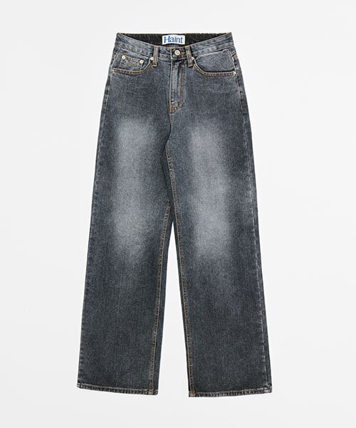 HAINT(ヘイント)の「CELINE LONG WIDE DENIM PANTS(デニムパンツ・レディース・ブラック・L)」の2枚目の写真