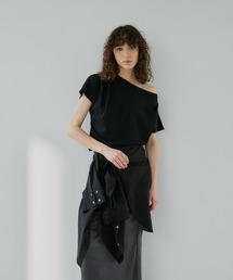 RITAN（リタン）の「【RITAN/リタン】One Shoulder T-Shirt/ワンショルダーTシャツ（Tシャツ/カットソー）」