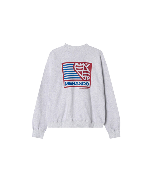MENASOO(ミナス)の「Menasoo Hearttrack Zipup Cardigan_White Melange(カーディガン/ボレロ・レディース・アッシュグレー・F)」の1枚目の写真
