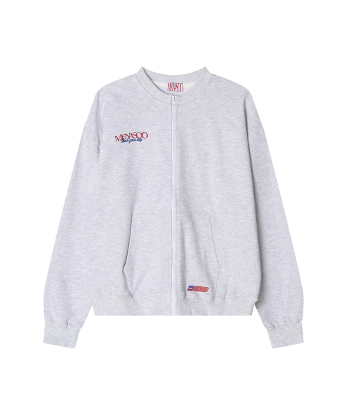 MENASOO(ミナス)の「Menasoo Hearttrack Zipup Cardigan_White Melange(カーディガン/ボレロ・レディース・アッシュグレー・F)」の2枚目の写真
