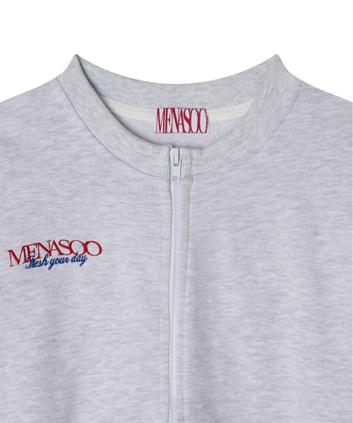 MENASOO(ミナス)の「Menasoo Hearttrack Zipup Cardigan_White Melange(カーディガン/ボレロ・レディース・アッシュグレー・F)」の4枚目の写真