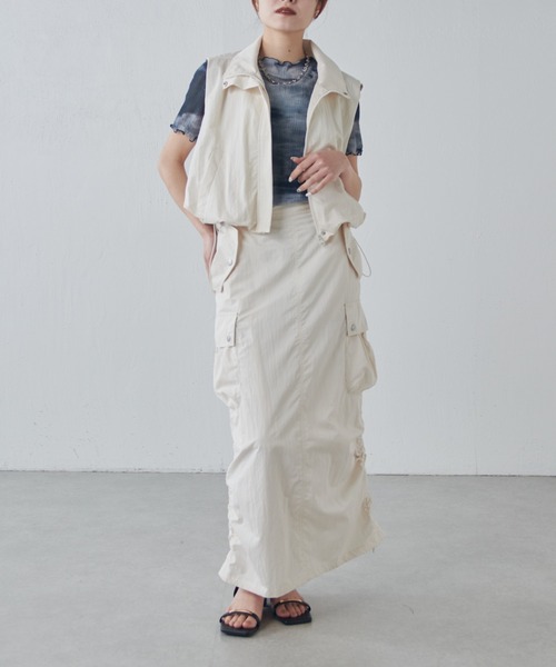 Lui's(ルイス)の「【セットアップ対応◎】バルーンコンパクトベスト(ベスト・レディース・ブラック/アイボリー・FREE)」の17枚目の写真