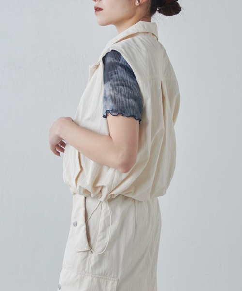 Lui's(ルイス)の「【セットアップ対応◎】バルーンコンパクトベスト(ベスト・レディース・ブラック/アイボリー・FREE)」の13枚目の写真