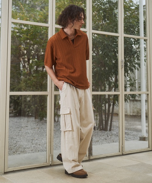 CASPER JOHN（キャスパージョン）の「Rattling skipper shirts/ラトリングスキッパーシャツ（シャツ/ブラウス・メンズ・アイボリー/ブラウン/ブラック・SMALL/X-SMALL/LARGE/MEDIUM）」の9枚目の写真