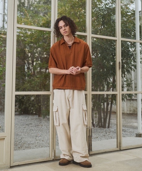 CASPER JOHN（キャスパージョン）の「Rattling skipper shirts/ラトリングスキッパーシャツ（シャツ/ブラウス・メンズ・アイボリー/ブラウン/ブラック・SMALL/X-SMALL/LARGE/MEDIUM）」の10枚目の写真