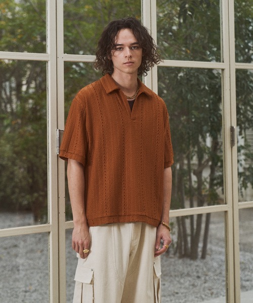 CASPER JOHN（キャスパージョン）の「Rattling skipper shirts/ラトリングスキッパーシャツ（シャツ/ブラウス・メンズ・アイボリー/ブラウン/ブラック・SMALL/X-SMALL/LARGE/MEDIUM）」の7枚目の写真