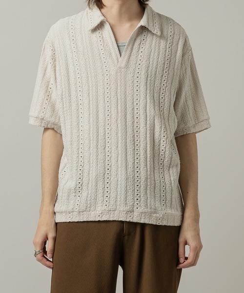 CASPER JOHN（キャスパージョン）の「Rattling skipper shirts/ラトリングスキッパーシャツ（シャツ/ブラウス・メンズ・アイボリー/ブラウン/ブラック・SMALL/X-SMALL/LARGE/MEDIUM）」の11枚目の写真