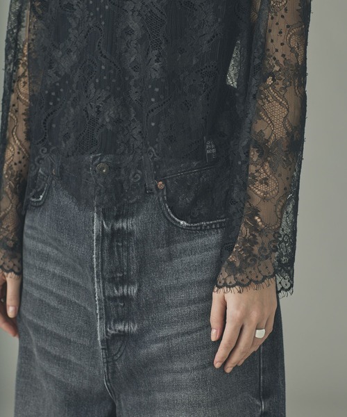 Curensology（カレンソロジー）の「Curensology(カレンソロジー)/＜C.S.G＞リネンリバーレースブラウス（シャツ/ブラウス・レディース・ベージュ/ブラック・FREE）」の16枚目の写真