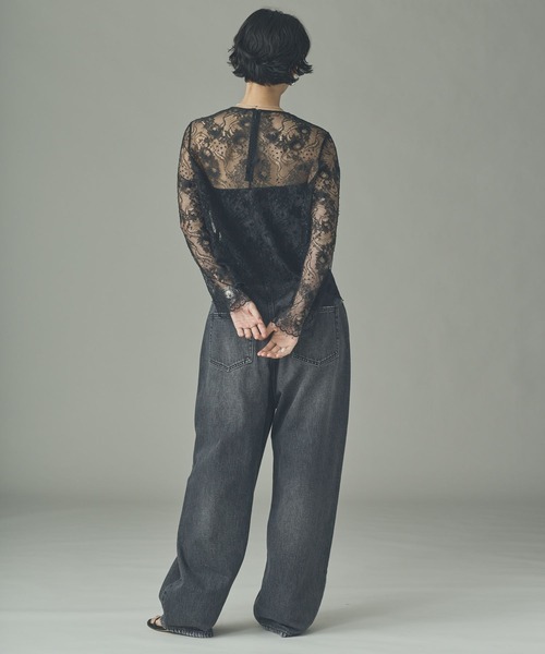 Curensology（カレンソロジー）の「Curensology(カレンソロジー)/＜C.S.G＞リネンリバーレースブラウス（シャツ/ブラウス・レディース・ベージュ/ブラック・FREE）」の13枚目の写真