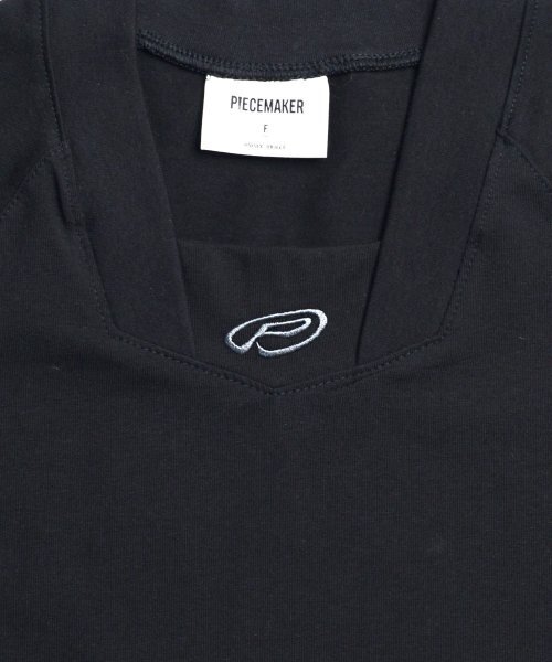 PIECEMAKER(ピースメーカー)の「EX FOOTBALL CROP TSHIRTS (BLACK)(Tシャツ/カットソー・レディース・その他・FREE)」の3枚目の写真