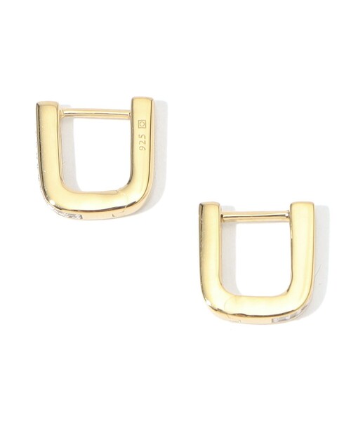 TOMORROWLAND （トゥモローランド）の「Otiumberg. Pave Edged Square Hoop ピアス（ピアス（両耳用）・レディース・ゴールド系その他・FREE）」の2枚目の写真