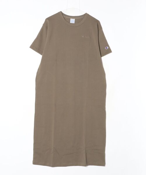 Champion(チャンピオン)の「【Champion/チャンピオン】レディース スウェットワンピース(ワンピース・レディース・ネイビー/オリーブ/ブラック/アッシュグレー/オフホワイト・LARGE/MEDIUM)」の4枚目の写真