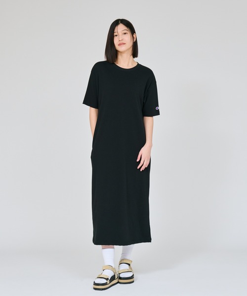 Champion(チャンピオン)の「【Champion/チャンピオン】レディース スウェットワンピース(ワンピース・レディース・ネイビー/オリーブ/ブラック/アッシュグレー/オフホワイト・LARGE/MEDIUM)」の8枚目の写真
