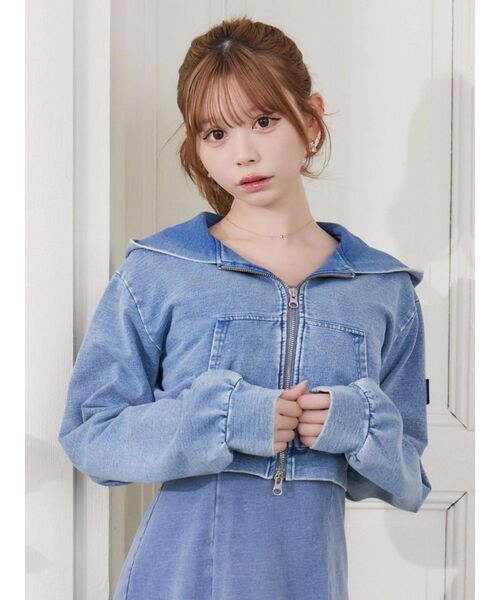 EATME（イートミー）の「スウェットショートパーカー（パーカー・レディース・ブルー/ブラック・FREE）」の20枚目の写真