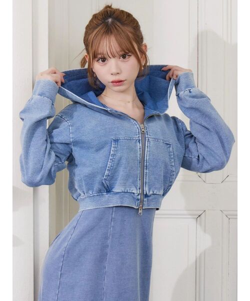 EATME（イートミー）の「スウェットショートパーカー（パーカー・レディース・ブルー/ブラック・FREE）」の21枚目の写真