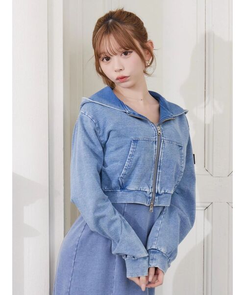 EATME（イートミー）の「スウェットショートパーカー（パーカー・レディース・ブルー/ブラック・FREE）」の22枚目の写真