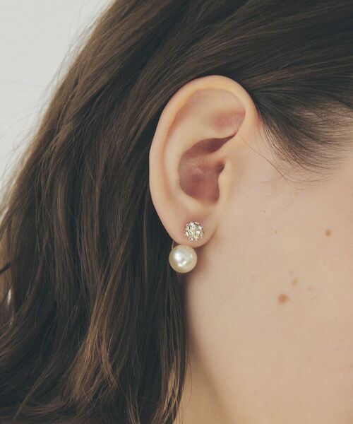 YECCA VECCA（イェッカヴェッカ）の「パヴェボールパールピアス（ピアス（両耳用）・レディース・シルバー/ゴールド・FREE）」の3枚目の写真