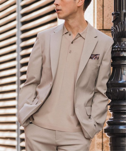 EDIFICE(エディフィス)の「"抗菌防臭&シワ防止機能" ワルツ ツイル 2ボタン ジャケット(テーラードジャケット・メンズ・ベージュ/ネイビー/ブラック/ブラウン/コバルトブルー・SMALL/MEDIUM/LARGE/X-LARGE)」の3枚目の写真