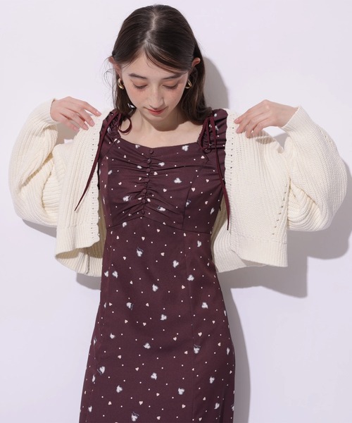 Rirandture（リランドチュール）の「ボレロカーディガン（ニット/セーター・レディース・ライトパープル/グレイッシュベージュ/ライトイエロー/ネイビー/レッド/オフホワイト/グリーン系その他2・2）」の10枚目の写真