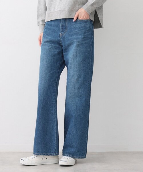 Dessin（デッサン）の「【洗える】リラックスフレアシルエット12OZデニム（その他パンツ・レディース・ブルー/サックスブルー/ネイビー・03/02/01）」の5枚目の写真
