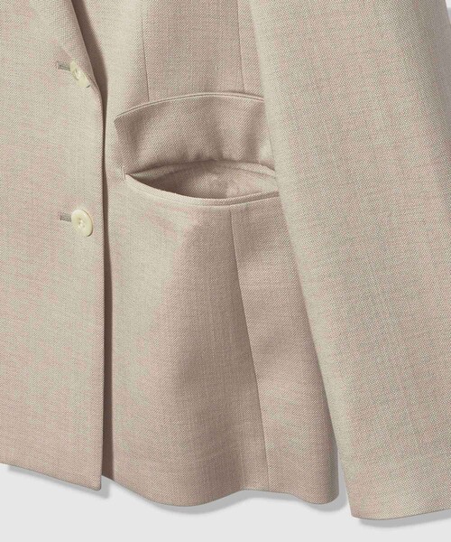 ANAYI(アナイ)の「【セットアップ対応商品】オックスストレッチダブル ジャケット(テーラードジャケット・レディース・ピンク/ベージュ/ダークインディゴブルー/ネイビー・38/36/34)」の21枚目の写真