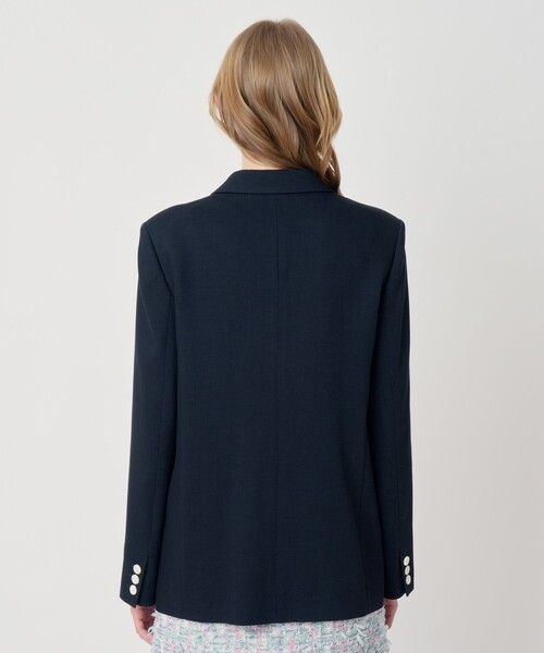 ANAYI(アナイ)の「【セットアップ対応商品】オックスストレッチダブル ジャケット(テーラードジャケット・レディース・ピンク/ベージュ/ダークインディゴブルー/ネイビー・38/36/34)」の5枚目の写真