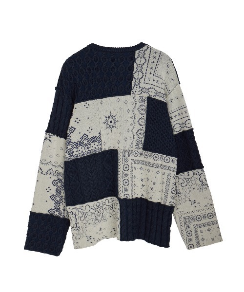 ELCHELE(エルチェレ)の「PAGE2026 #3 BANDANNA KNIT TOP(ニット/セーター・レディース・ネイビー・FREE)」の14枚目の写真