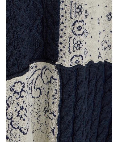 ELCHELE(エルチェレ)の「PAGE2026 #3 BANDANNA KNIT TOP(ニット/セーター・レディース・ネイビー・FREE)」の12枚目の写真